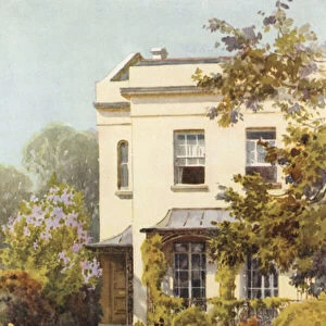 Nathaniel Hawthornes House, Leamington (colour litho)