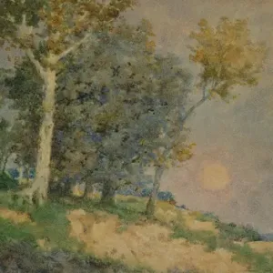 A Summer in the Fields Print, a watercolor depiction of rural scenery A Summer in the Fields Print, a watercolor depiction of rural scenery