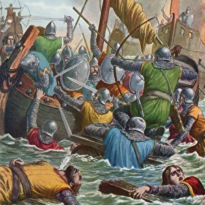 Naval battle in 806 between the Venetians and the Franks