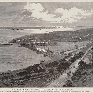 The New Docks at Milford Haven, South Wales (engraving)