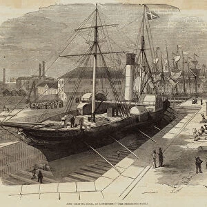 New Graving Dock, at Lowestoft (engraving)