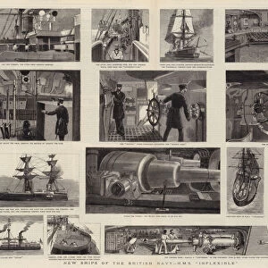 New Ships of the British Navy, HMS "Inflexible"(engraving)