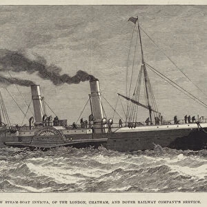 The New Steam-Boat Invicta, of the London, Chatham, and Dover Railway Companys Service (engraving)