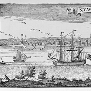 New York in 1732, illustration from Volume V of Narrative and Critical History of America