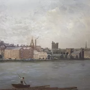 Newcastle upon Tyne from the South-West, 1884 (oil on canvas)