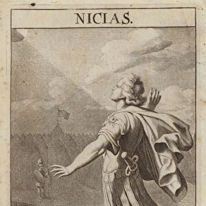 Nicias, Athenian politician and general of the Pelopponesian War (engraving)