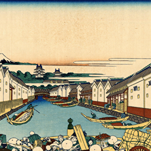 Nihonbashi bridge in Edo, c. 1830 (woodblock print)