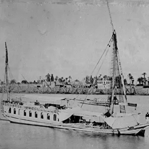 Nile Boat, c. 1880-3 (b / w photo)