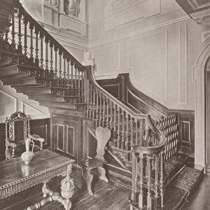 No. 15 Queen Square, Bath, the Staircase (b / w photo)