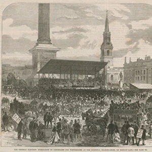 Nomination of candidates for Westminster at the hustings (engraving)