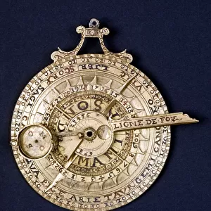 Notturlabio. Nocturlabe (or star dial). 16th century french. Naval Museum of Genova Pegli