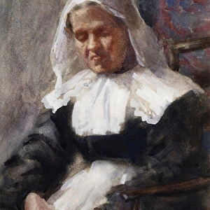 Nun Saying her Rosary, 1910 (w / c on paper)