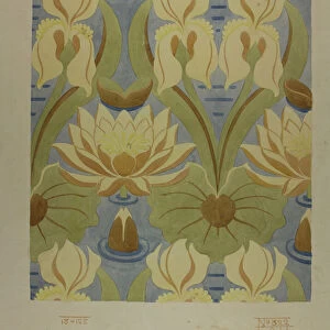 Nymphaea Lotus, 1895 (gouache on paper)