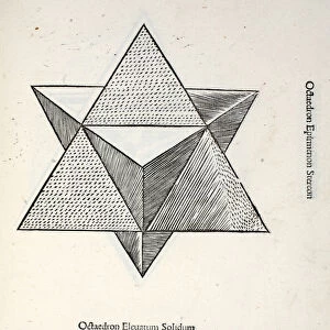 Octocedron elevatum solidum, illustration from Divina Proportione