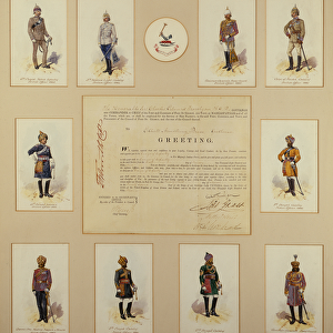 Officers of the British Army in uniform by R. Simkin, 19th century