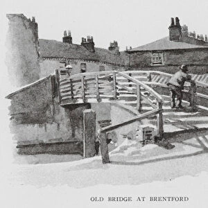 Old Bridge at Brentford (litho)