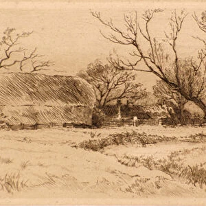 Old Farm Court Road, Dulwich (etching)