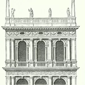 The Old Library of St Mark at Venice, by Sansovino (engraving)