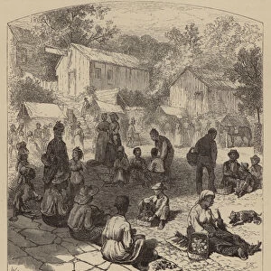 The old Market at Lynchburg (engraving)