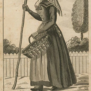 Old Nanny of Lambeth, the remarkable orange and apple woman (engraving)