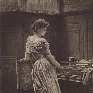 The Old Spinet (photogravure)