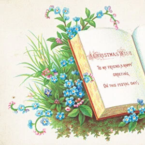 Open Book, Christmas Card (chromolitho)