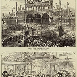 Opening of the American Centennial Exhibition (engraving)