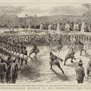 Opening of the Bengal-Nagpur Railway by His Excellency the Viceroy of India (engraving)