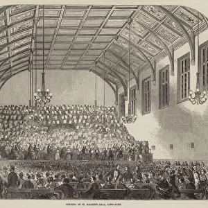 Opening of St Martins Hall, Long-Acre (engraving)