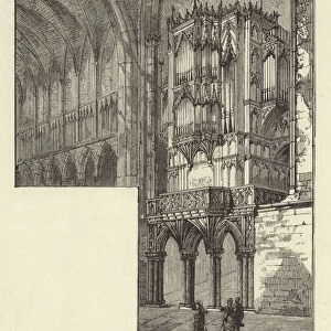 Organ, Chester Cathedral (engraving)