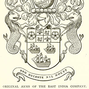 Original Arms of the East India Company (engraving)