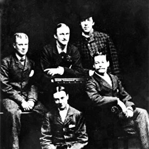 Oscar Wilde with a group of Madgalen friends, 1876 (photograph)