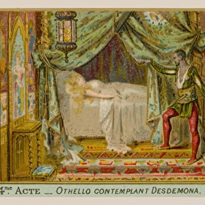 Othello contemplating Desdemona (chromolitho)