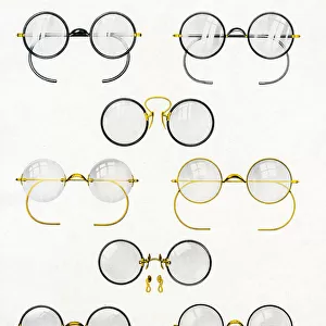 Eight Pairs of Eyeglasses, c. 1925 (screen print)