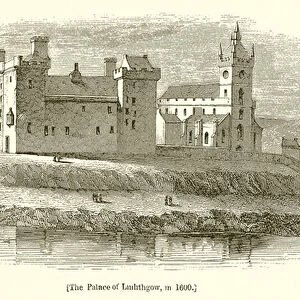 The Palace of Linlithgow, in 1600 (engraving)