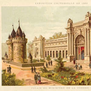 Palace of the Ministry of War, Exposition Universelle 1889, Paris (chromolitho)