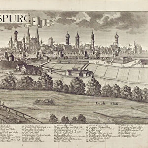 Panoramic view of Augsburg (etching) (see also 273944)