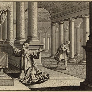 Parable of the Pharisee and the Tax Collector (engraving)