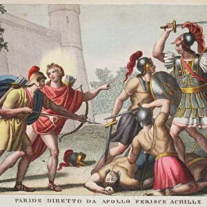 Paris Kills Achilles or Paride diretto da Apollo Ferince Achille, Book XIII