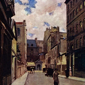 Paris: A Street in Old Paris, St Germain (colour litho)