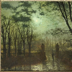 At the Park Gate (oil on canvas)