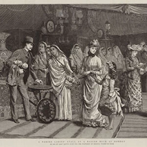 A Parsee Ladies Stall at a Bazaar held at Bombay (engraving)