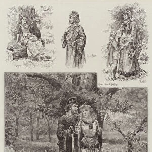 The Pastoral Play "Fair Rosamund, "performed by Amateurs in Cannizaro Wood, Wimbledon (engraving)