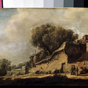"Paysage a la chaumiere et au chene"(Landscape with a Peasant Cottage and an oak) Peinture de Jan Jozefsz van Goyen (1596-1656) 1634 Dim. 87x105 cm Musee de l ermitage, Saint Petersbourg