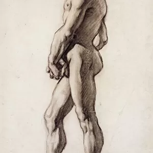 PD. 55-1961 Male Nude, c. 1863 (black chalk on paper)