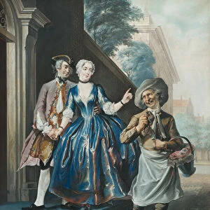 Pefroen and the Sheeps Head, 1739 (pastel, gouache on paper on canvas)