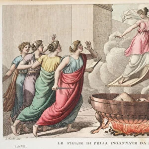 Pelias with his daughters or Le Figlie di Pelia Ingannate da Medea, Book VII
