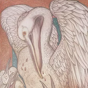 The Pelican, cartoon for stained glass for the William Morris Company, 1880 (coloured