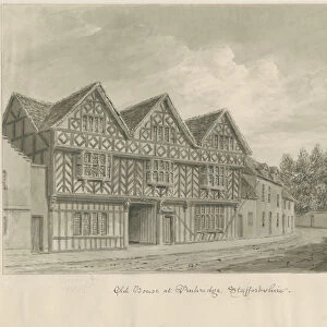 Penkridge Town - Old House: sepia drawing, 1837 (drawing)