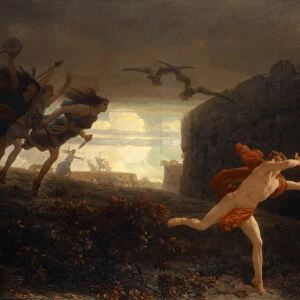 Pentheus Pursued by the Maenads, 1864 (oil on canvas)